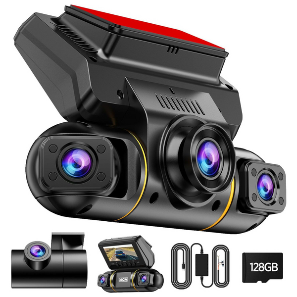 Lamtto 4-Channel 1080p FHD 360 Degree Dash Cam With Hardwire Kit