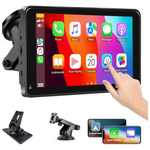 7" Portable Touch Screen Car Stereo W/ Wireless Carplay & Android Auto