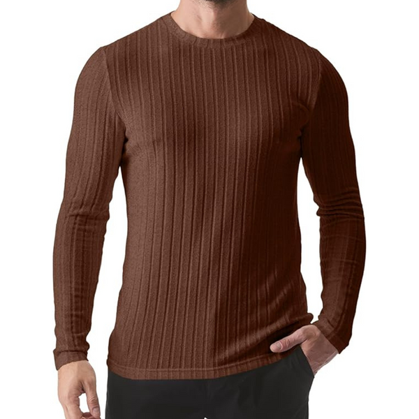 JMIERR Casual Long Sleeve Men's Soild Color T-Shirt