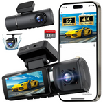 1080p 3 Channel 4K Dash Cam Rear and Inside with 32GB Card