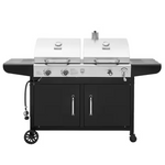 2-Burner Propane Gas and Charcoal Combo Grill