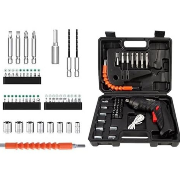 Taygate Cordless Screwdriver Kit with Case (47-Piece)