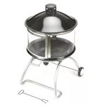 Four Seasons Courtyard 28" Portable Fire Pit with Sliding Door Design