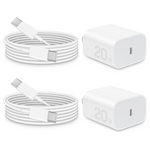 2-Pack iPhone 20W USB C Wall Charger Block with 6ft Cables