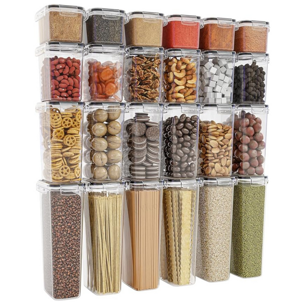 24-Pieces BPA Free Plastic Food Storage Containers