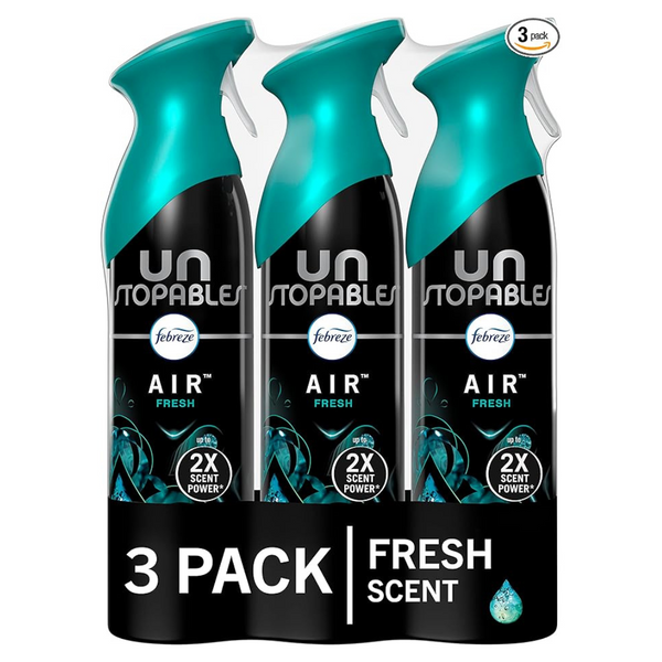 3-Pack Febreze Unstopables Fresh Air Freshener