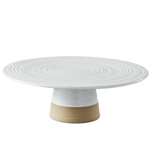 Better Homes & Gardens Abbott Exposed Clay Stoneware Pedestal Cake Stand