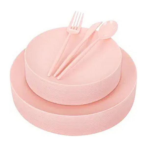 150-Pieces Disposable Heavy Duty Plastic Plates