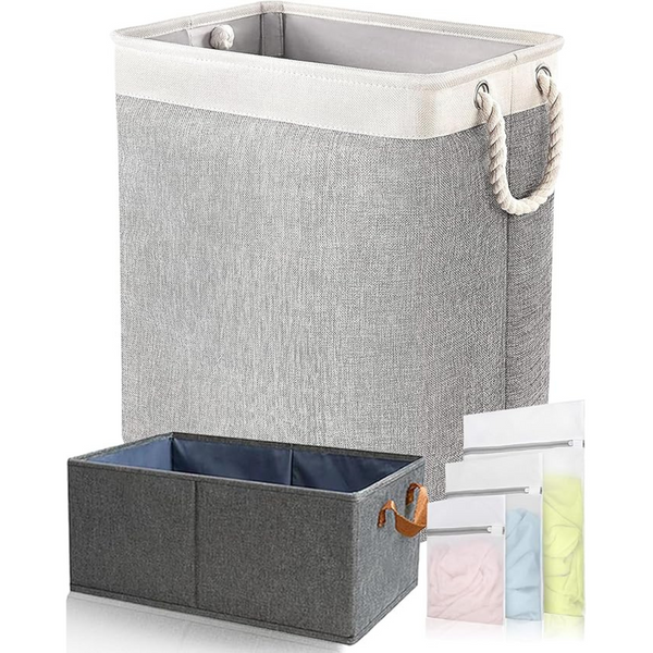 6-In-1 Large 65L Collapsible Laundry Basket Set W/ Handle