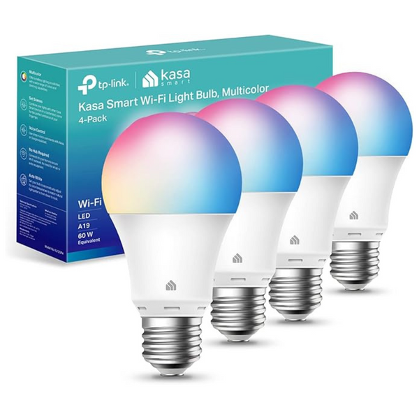 4-Pack Kasa Smart 9W TP-Link KL125 Wi-Fi Light Bulb With Alexa