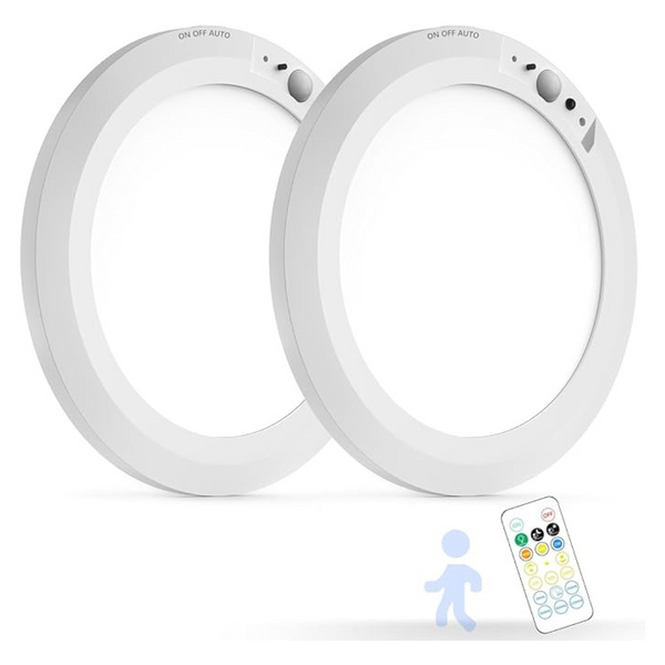 2-Pack Battery Operated Auto Motion Sensor LED Celling Lights