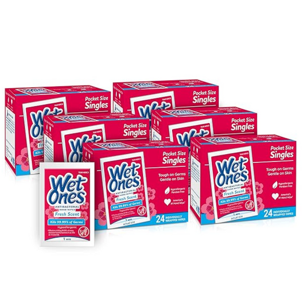 144-Count Wet Ones Antibacterial- -Fresh Scent Wipes
