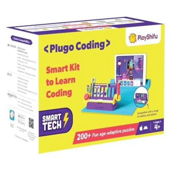 Kids Plugo Learn Coding Kit With Interactive Block-Based Puzzles Games