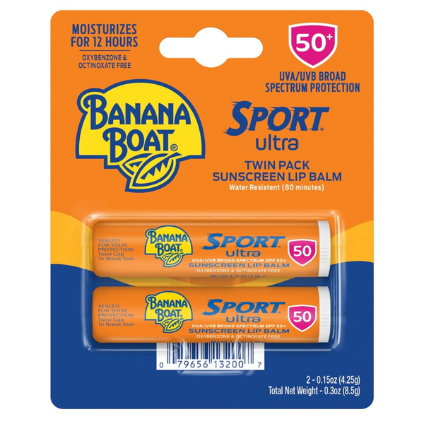 2-Pack Banana Boat Sport Ultra SPF 50 Lip Balm Sunscreen (0.15oz)