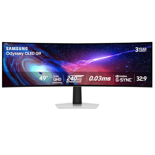 Samsung Odyssey G93SC 49" QHD Curved OLED HDR 400 Gaming Monitor