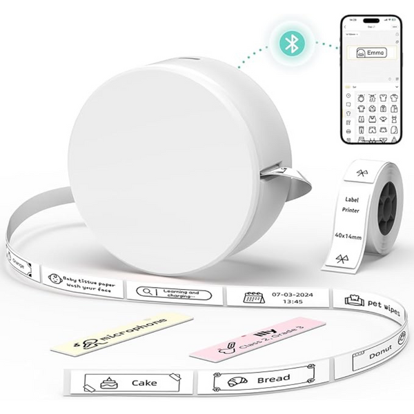 Portable Bluetooth Mini Label Maker Machine with Tape