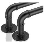 2-Pack Heavy Duty Industrial Curtain Rods For Windows 28" To 48"