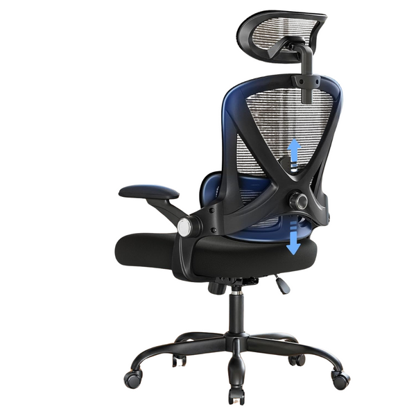 Ergonomic Lumbar Support Office Chair W/ Wheels & Tilt Function