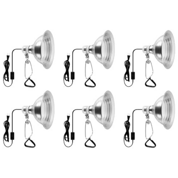 6-Pack Simple Deluxe Clamp 150W Versatile Heat Lamp & Work Light