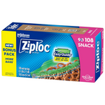 108-Count Ziploc Snack Bags with Grip 'N Seal Technology