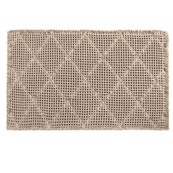 Flamingo Absorbent P Waffle 24 x 17 Inch Non Slip Boho Bath Mat