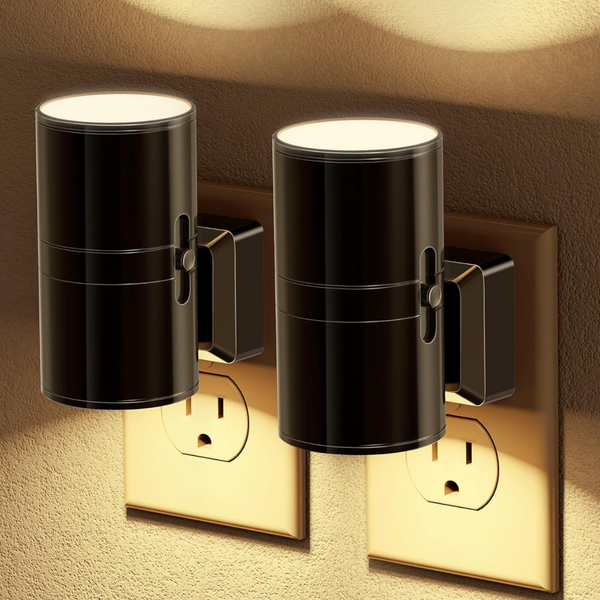 2-Pack 3000K 0-100LM Dimmable LED Night Lights Plug into Wall