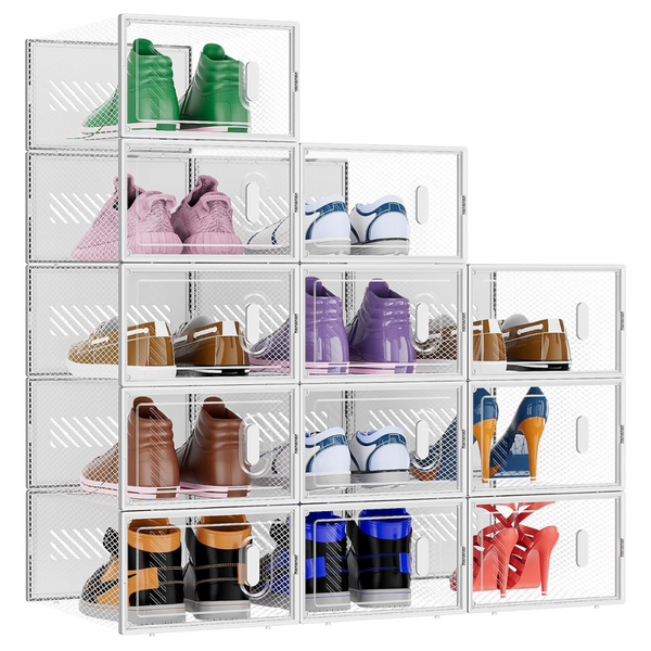 12-Pack Baleine Stackable Shoe Storage Box