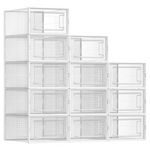 18-Pack Songmics Stackable Clear Shoe Storage Organizers