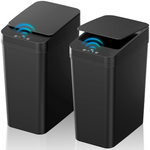 2-Pack 2.2-Gallon Touchless Small Motion Sensor Smart Trash Can