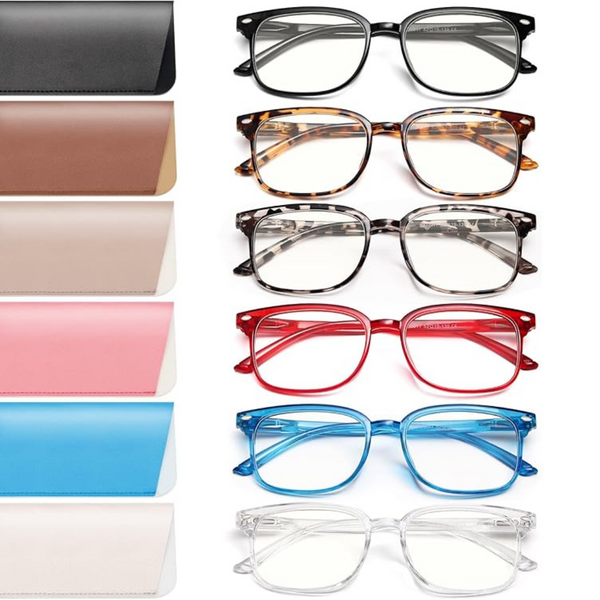 6 Pack Blue Light Blocking Reading Glasses