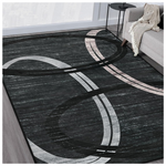 4x6 ft Modern Wavy Oval Design Carpet