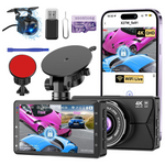 4K Dash Cam Front & Rear WiFi 64GB Card Car Security Camera