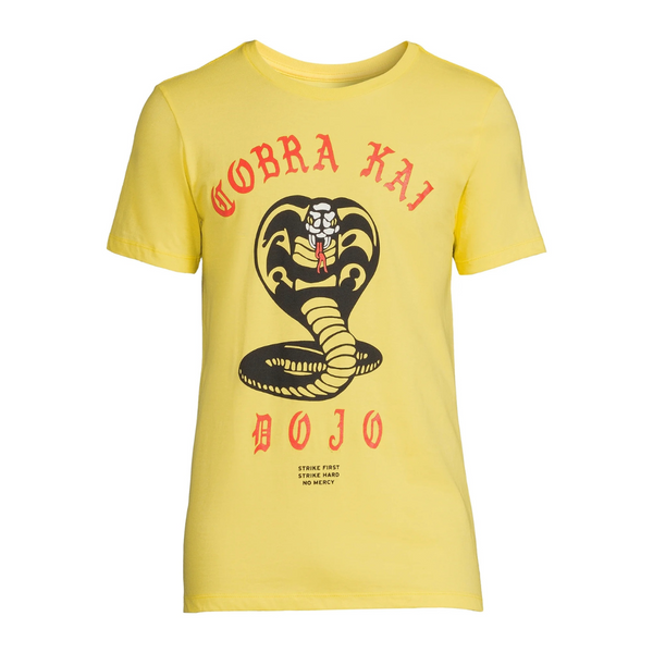 Cobra Kai Men's & Big Men's Yellow Graphic Tee Shirt
