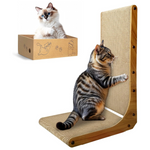 Durable L Shape Cat Scratching Pad With Box, 26"