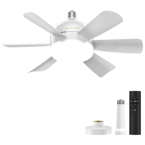 18" Ceiling Socket Fans With Lights (2 Colors)