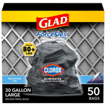 50-Count Glad 30 Gallon Large Drawstring Trash Bags