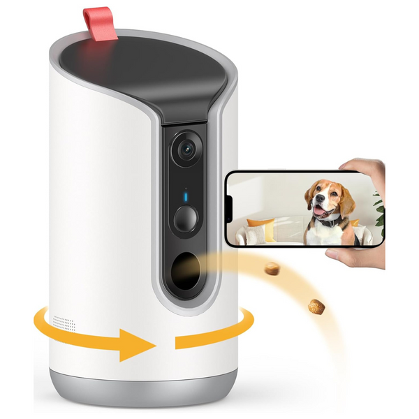 TKenpro 2-Way Talk 2K Pet Camera Treat Dispenser
