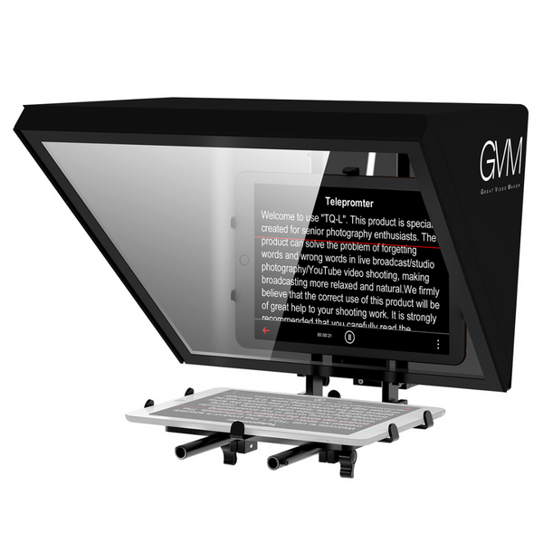 GVM Teleprompter For Tablets & Smartphones With Bluetooth Remote