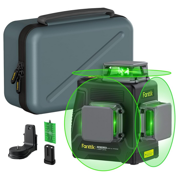 Fanttik 3 x 360 deg. Coverage & High Accuracy Bright Green Line Laser