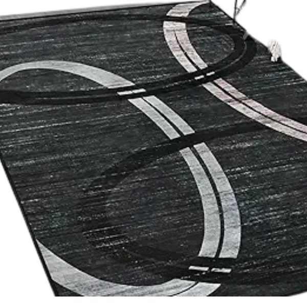 4x6 ft Modern Wavy Oval Design Carpet