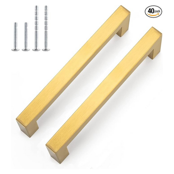 40 Pack 6-1/4 Inch Gold Cabinet Pulls