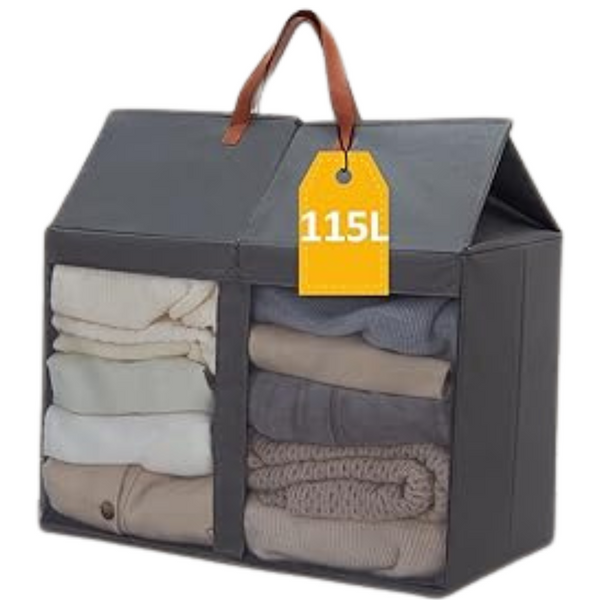 115L Large Collapsible Laundry Baskets With Lid