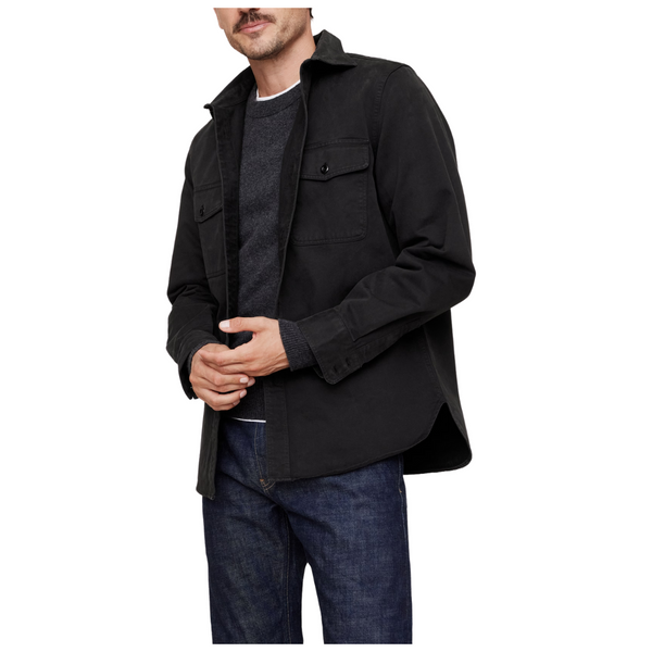 Banana Republic Men's Cotton Twill Shirt Jacket (Black)