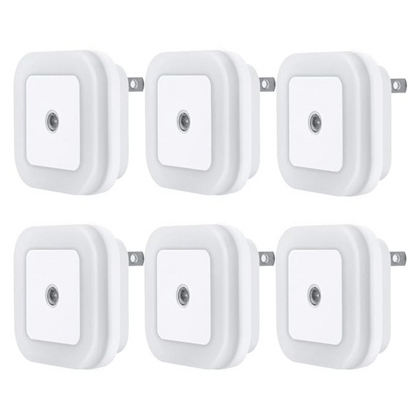 6-Pack LED Night Light Lamp With Smart Dusk To Dawn Sensor