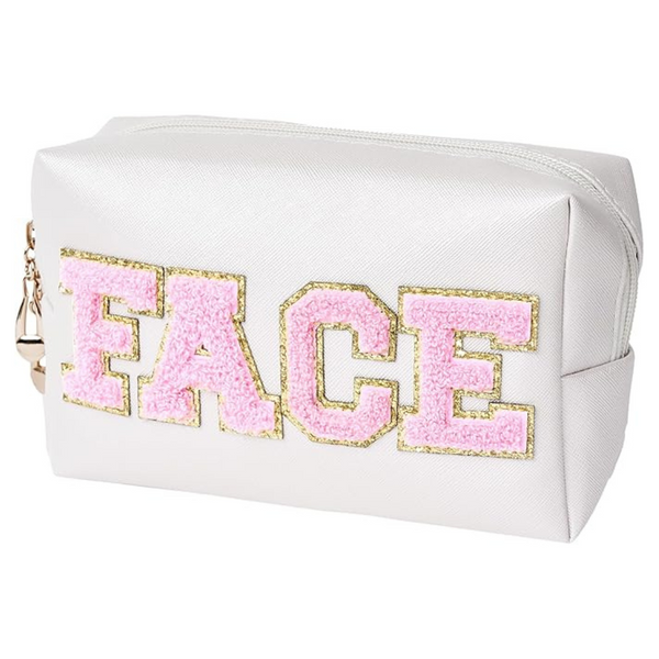 Preppy Travel Organizer PU Leather Waterproof Portable Makeup Bag