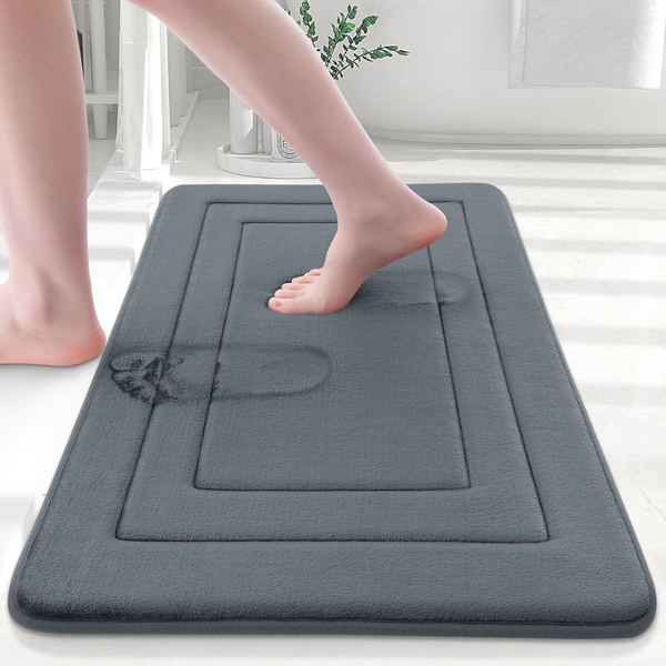 Memory Foam Absorbent Bathroom Rug Mat (30" x 20")