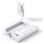6 Outlet 4 USB Ports Surge Protector Power Strip w/ 5ft Extender Strip