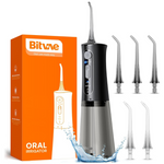 Bitvae C5 Cordless Rechargeable Water Dental Flosser with 5 Tips