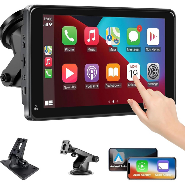 7" HD Touch Screen Portable Wireless Carplay