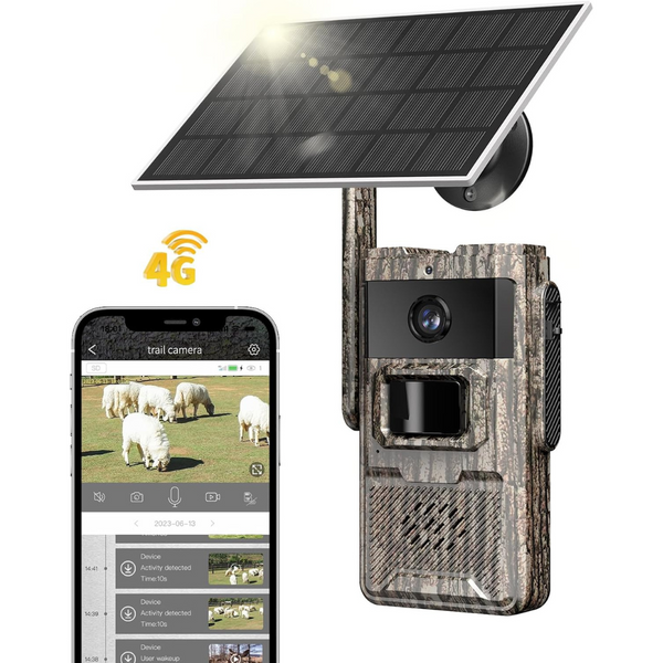 2K Security Trail Camera with Night Vision Motion & Built in SIM Card